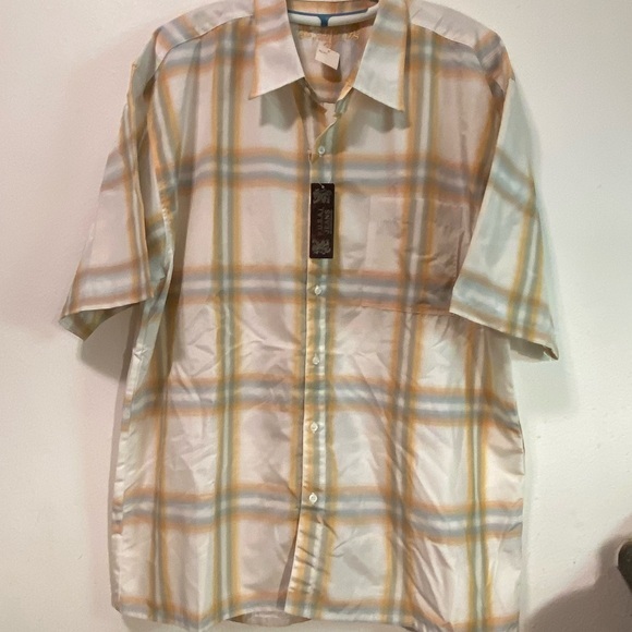 F.U.S.A.L Jeans Shirt Men Size 2XL Collared Button‎ Up Casual Short Sleeve - Picture 1 of 12